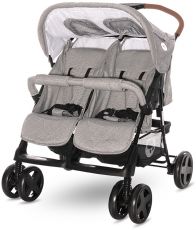 Детская коляска для двойни Lorelli Twin STEEL Grey (10020072184)